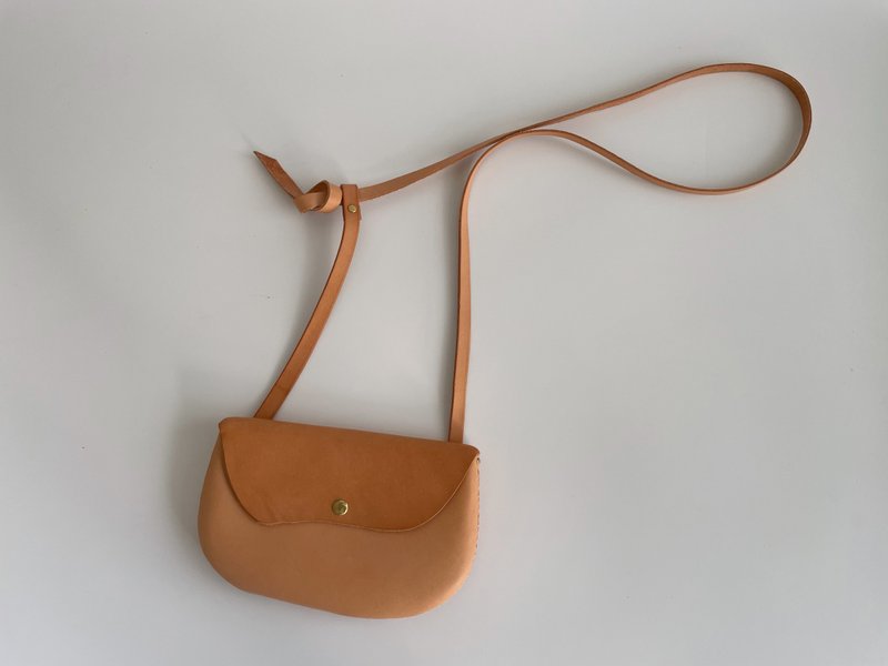 原皮色不规则包01 - 侧背包/斜挎包 - 真皮 咖啡色