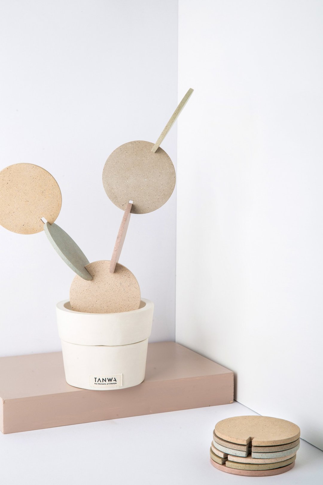 Cactus Paper Coaster - 餐桌/书桌 - 纸 多色