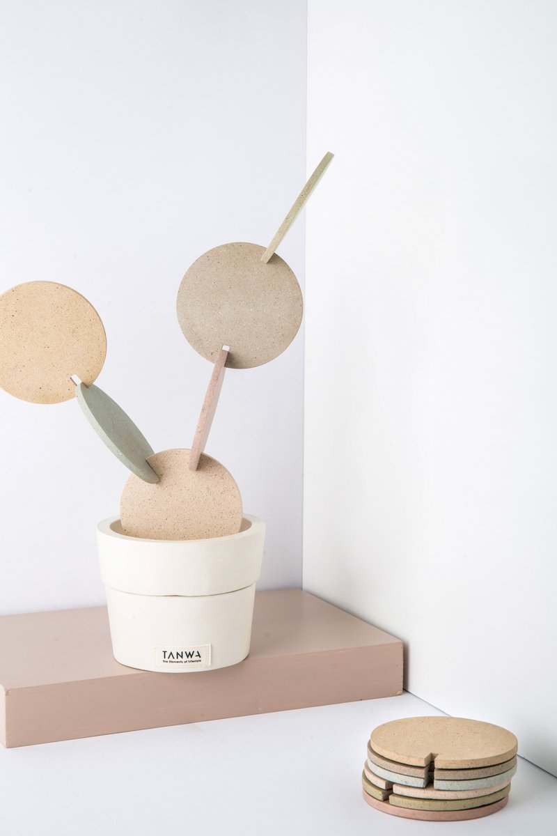 Cactus Paper Coaster - 餐桌/书桌 - 纸 多色