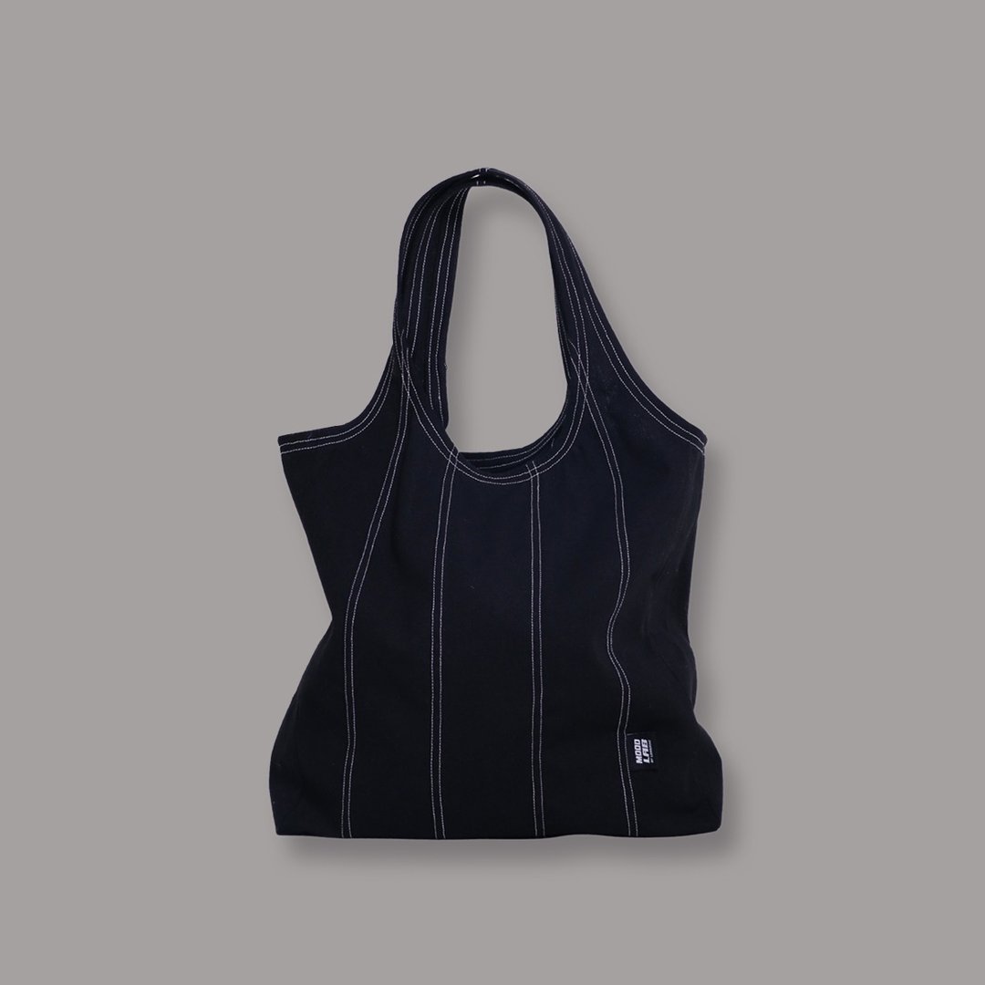 MOODLABBYLORRAINE | BLACK TKO BAG - 手提包/手提袋 - 棉．麻 黑色