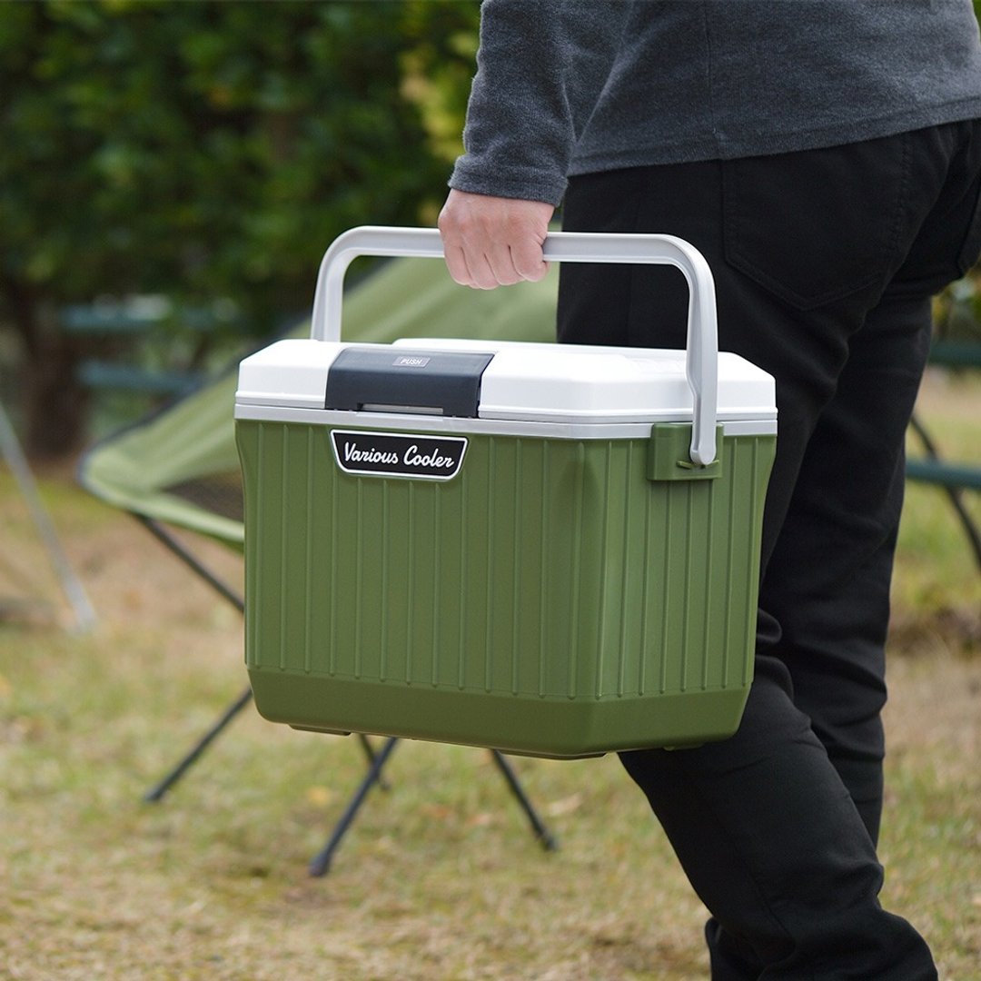 日本squ+ Various Cooler日制一按即开手提保冷冰桶-9L-多色可选 - 露营用品 - 塑料 绿色