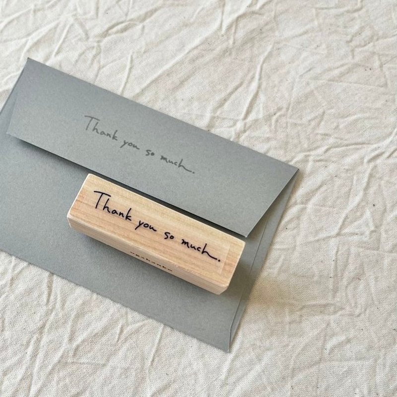 橡胶印章【 Thank you so much. 】Oga 文字印章 - 印章/印台 - 橡胶 