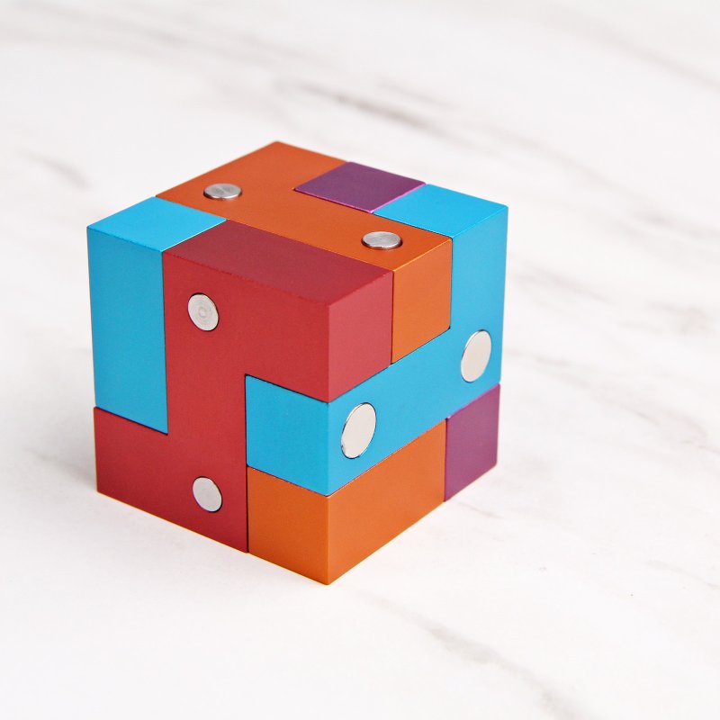 【航太边角料再造】俄罗斯方块鲁班锁 Square Tetris - 桌游/玩具 - 铝合金 多色