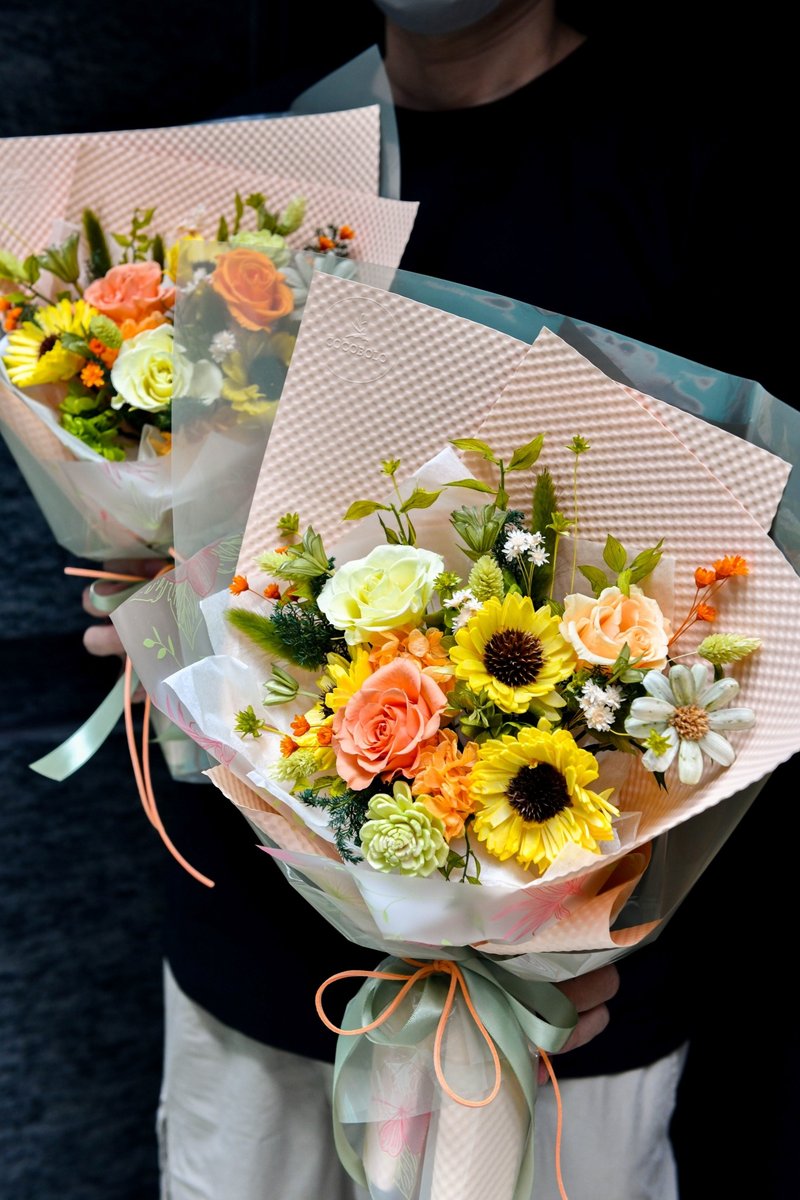 恬静朝阳花束 Serenity Sunrise Bouquet - 干燥花/捧花 - 植物．花 