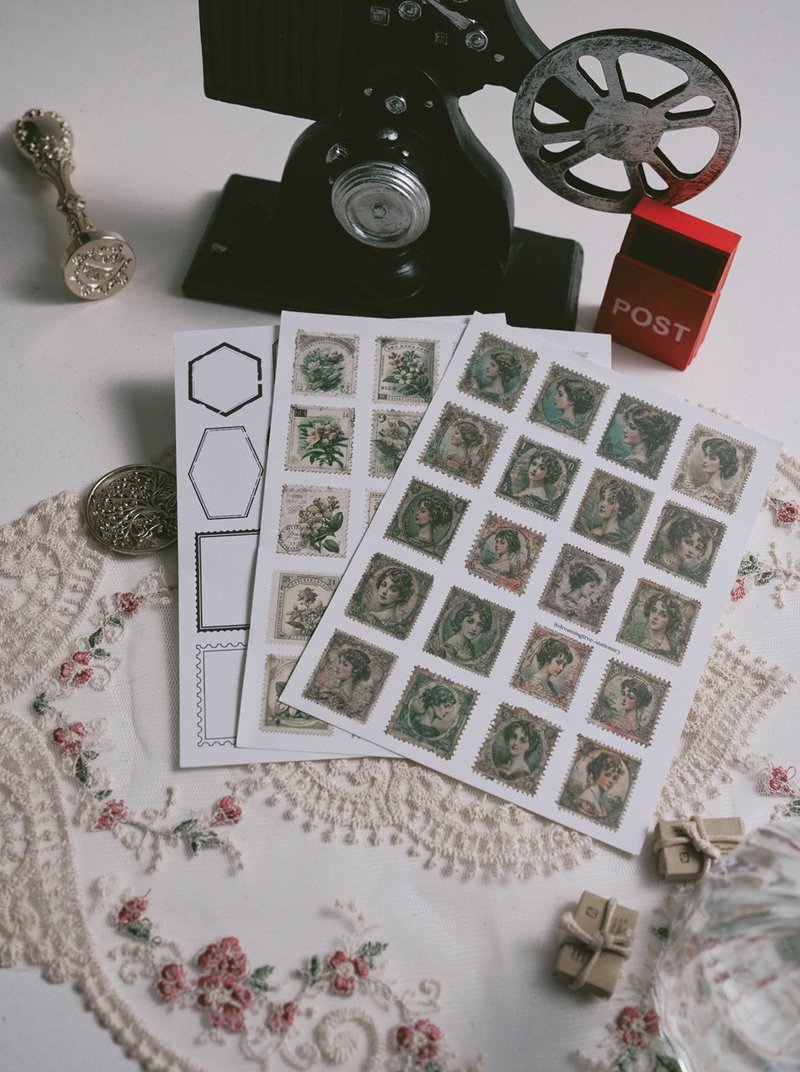 字母印章 - 贴纸 - 纸 