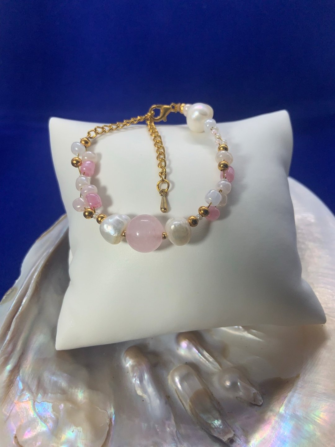 No.U722 Natural Pearl Jewelry รุ่นU722 สร้อยข้อมือมุกแท้ลูกปัด - 手链/手环 - 其他材质 