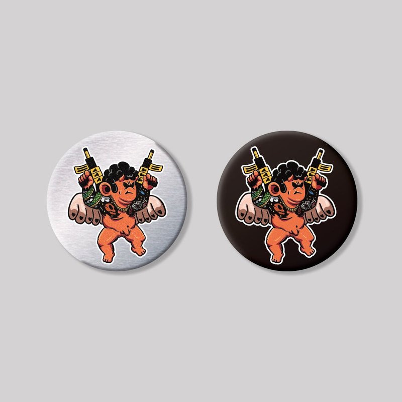 流氓天使/圆形/铝牌饰贴 SunBrother孙氏兄弟 - 贴纸 - 铝合金 