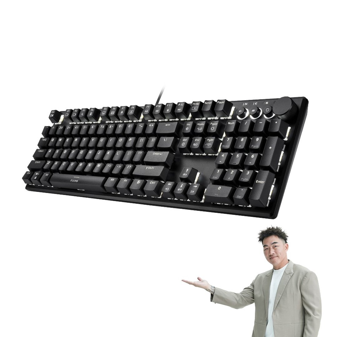 irocks K74M 机械式键盘-热插拔 Gateron 黑色 注音版 - 电脑配件 - 其他材质 
