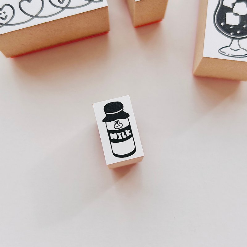 迷你印章 牛奶瓶 一般版 ver.2 - 印章/印台 - 橡胶 