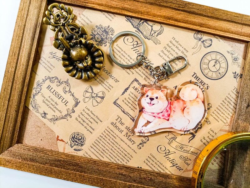 KR519可愛吊飾cute pendant_柴犬Shiba Inu.J/ 晶透吊飾_鑰匙圈 - 钥匙链/钥匙包 - 塑料 多色