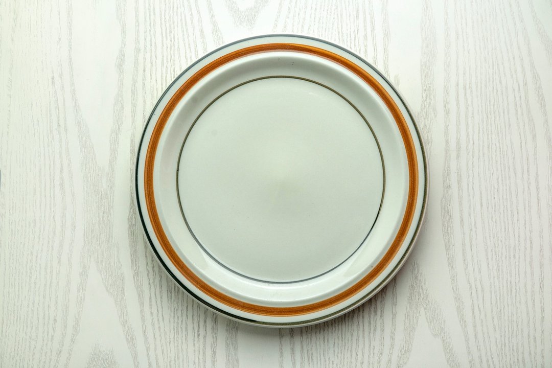 日本制 Yuno Toki 26 厘米 手绘陶瓷餐盘 中古品 台湾包邮 - 盘子/餐盘/盘架 - 陶 卡其色