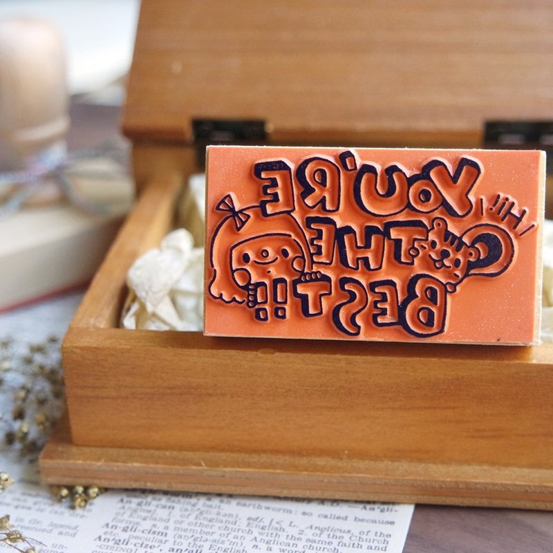 手柄教师印章 / QQ文字系列 / you're the best - 印章/印台 - 橡胶 