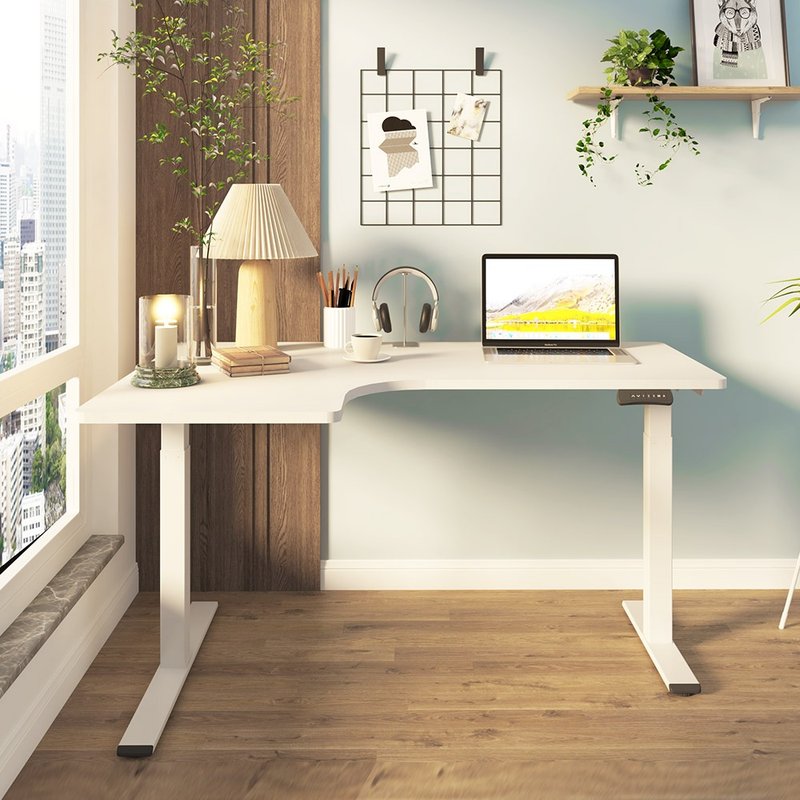 Flexispot L型电动升降桌 大桌面 - 餐桌/书桌 - 木头 