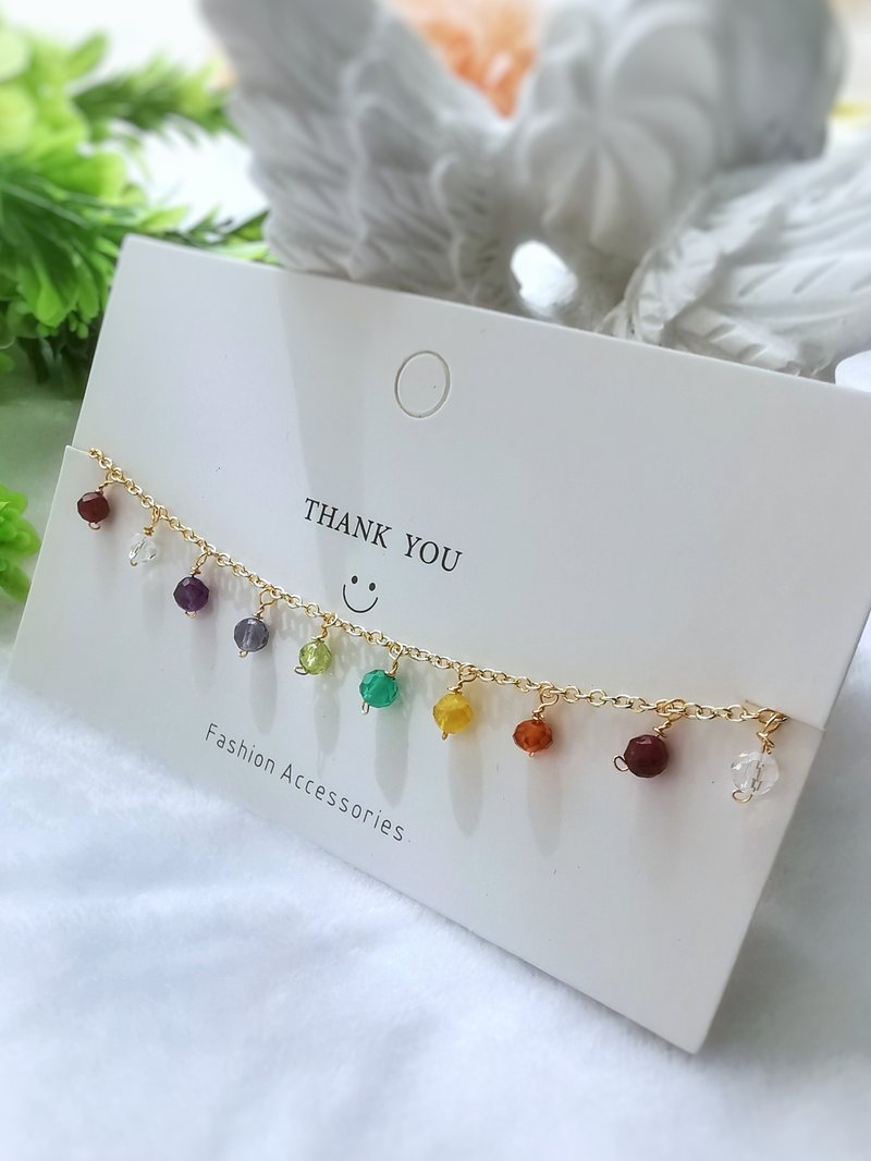 Bella 宝石交响曲系列 -- 彩虹天然石手链 - 手链/手环 - 半宝石 多色