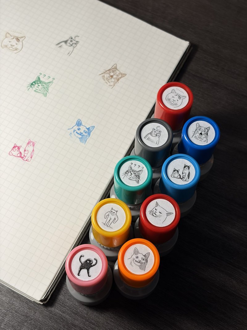 【老师印章】猫猫 Meme・教师用评语印章・手帐文具・作业批改 - 印章/印台 - 塑料 