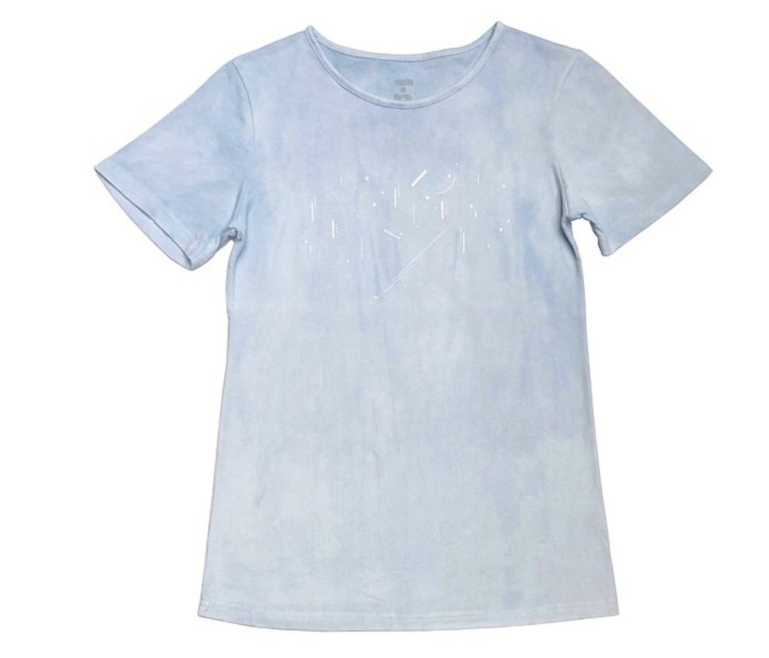 夜空 有机棉短袖T(蓝染) Organic Cotton - 中性连帽卫衣/T 恤 - 棉 蓝色