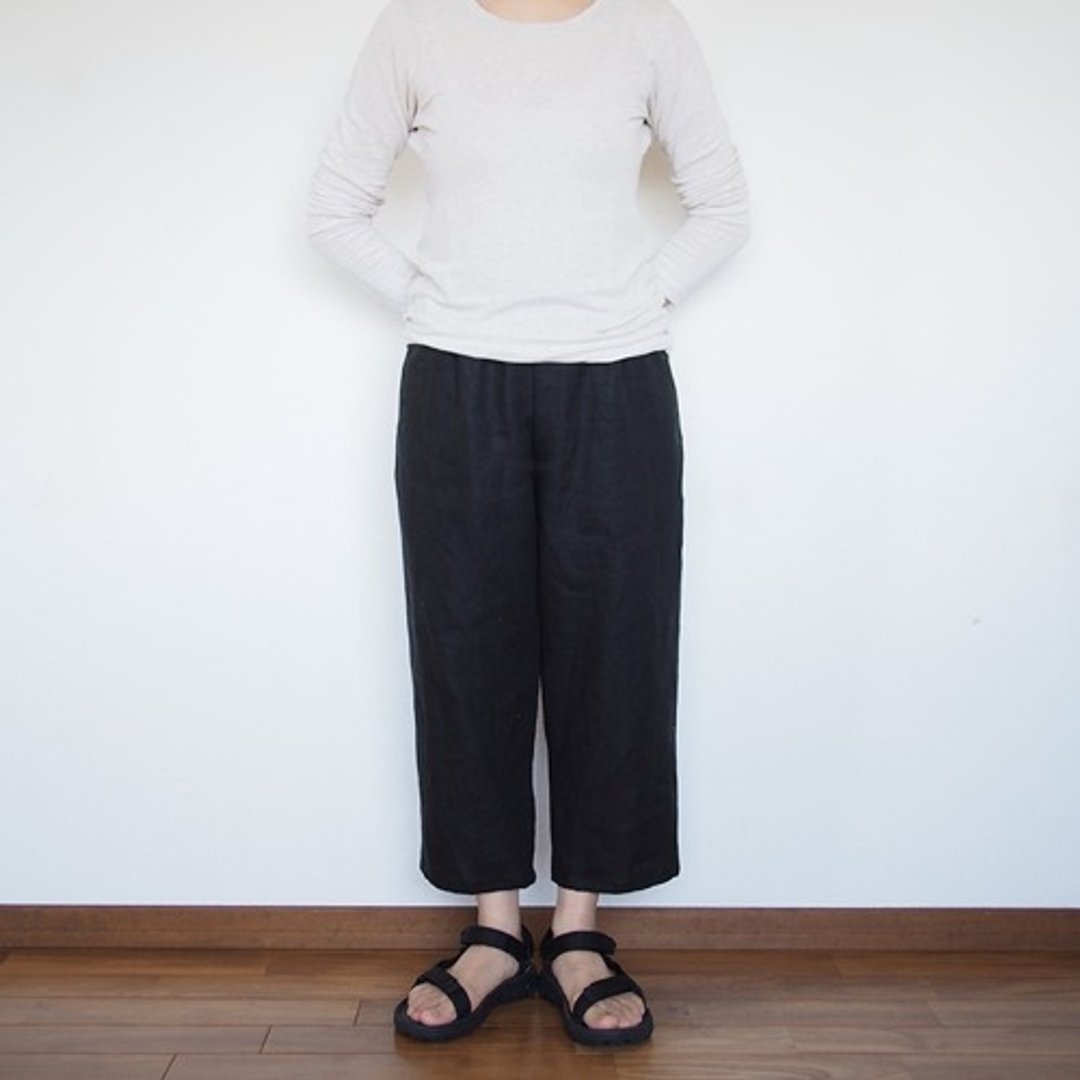 Pinkoi 代购 -  订制麻九分裤黑 - 女装长裤 - 棉．麻 