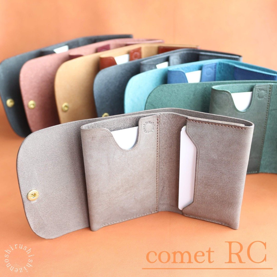 [Card type] comet RC Compact tri-fold wallet Comet RC (RC) - 皮夹/钱包 - 真皮 灰色
