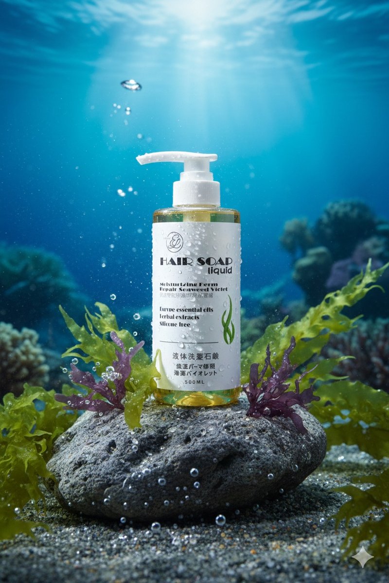 鸿琴生活-逸佳 保湿烫发修护海藻紫罗兰洗发液态皂 - 肥皂/手工皂 - 其他材质 