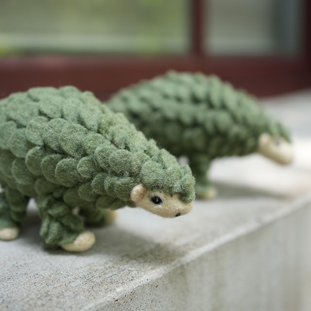 100% Wool 穿山甲羊毛毡 _公平贸易 - 摆饰 - 羊毛 绿色