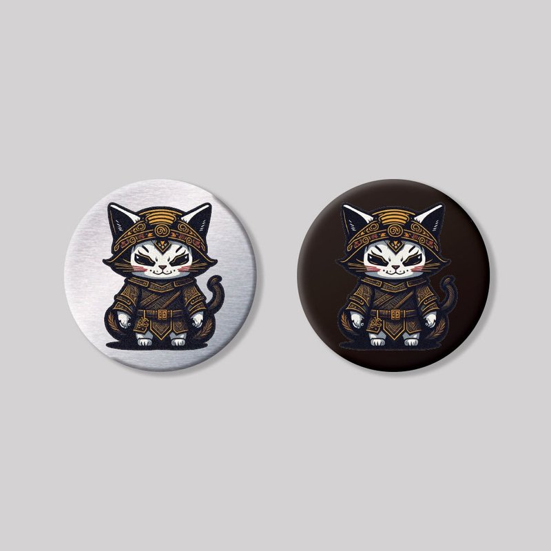 NO.6/战国喵喵/圆形/铝牌饰贴 SunBrother孙氏兄弟 - 贴纸 - 铝合金 