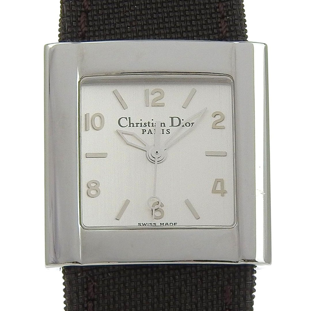【日本直送】Christian Dior 迪奥 Riva 手表 D80-100 不锈钢x帆布 石英 指针式显示 银色表盘 女仕款【二手】 - 女表 - 不锈钢 银色