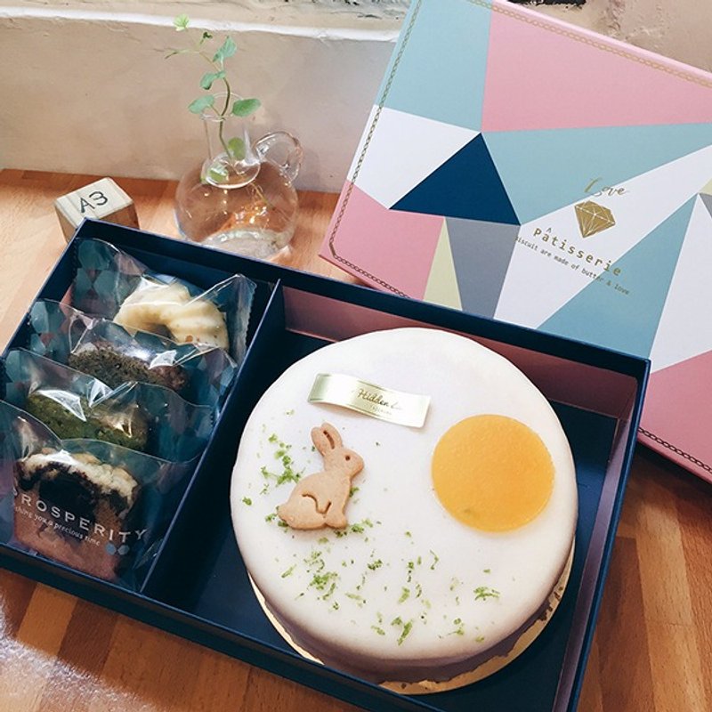 弥月►小兔子与月亮礼盒(附提袋) - 蛋糕/甜点 - 新鲜食材 
