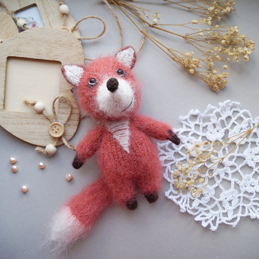 Fox toy knitting pattern. PDF. Amigurumi tutorial. Animal knitting pattern - 手工艺教程/工具书 - 其他材质 