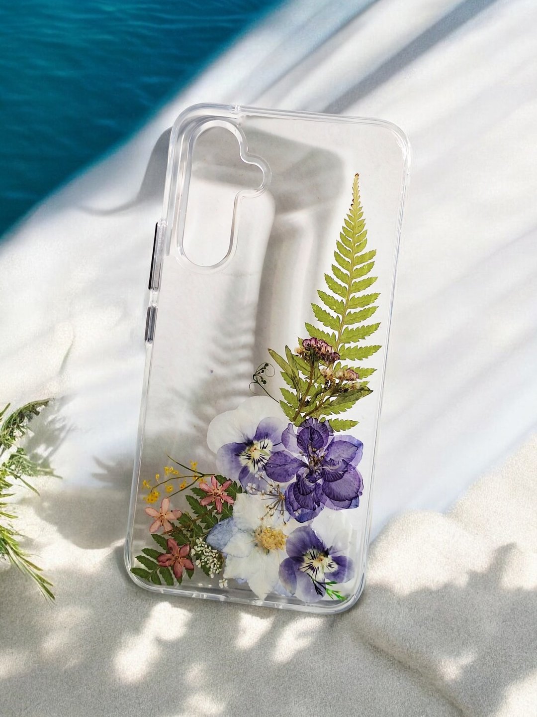 手作押花手机保护壳| Samsung Galaxy A54 - 手机壳/手机套 - 塑料 多色