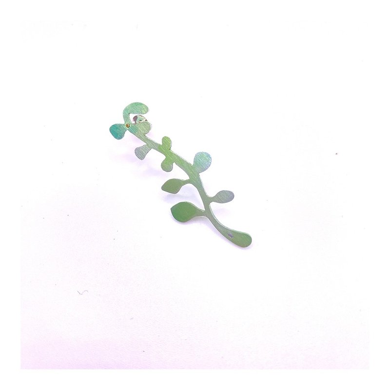 豆豆铝染耳环 - 耳环/耳夹 - 铝合金 绿色