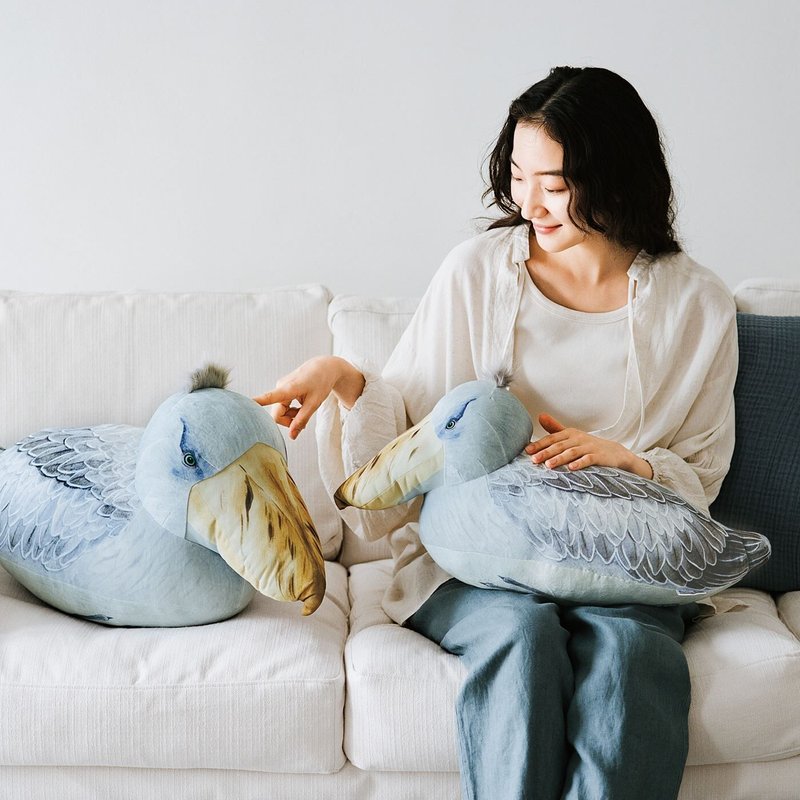 【YOU+MORE!】神户动物王国-呆萌鲸头鹳造型抱枕 - 枕头/抱枕 - 聚酯纤维 