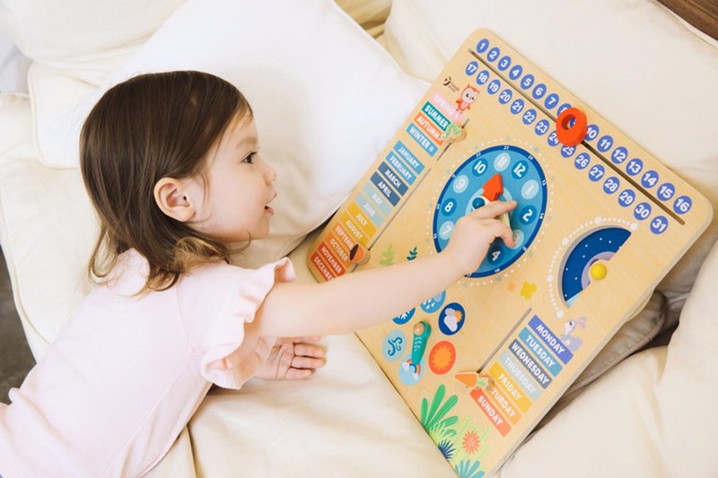 【德国ClassicWorld】森林时间英文学习拼板 【幼儿发展_3岁以上 - 玩具/玩偶 - 木头 绿色