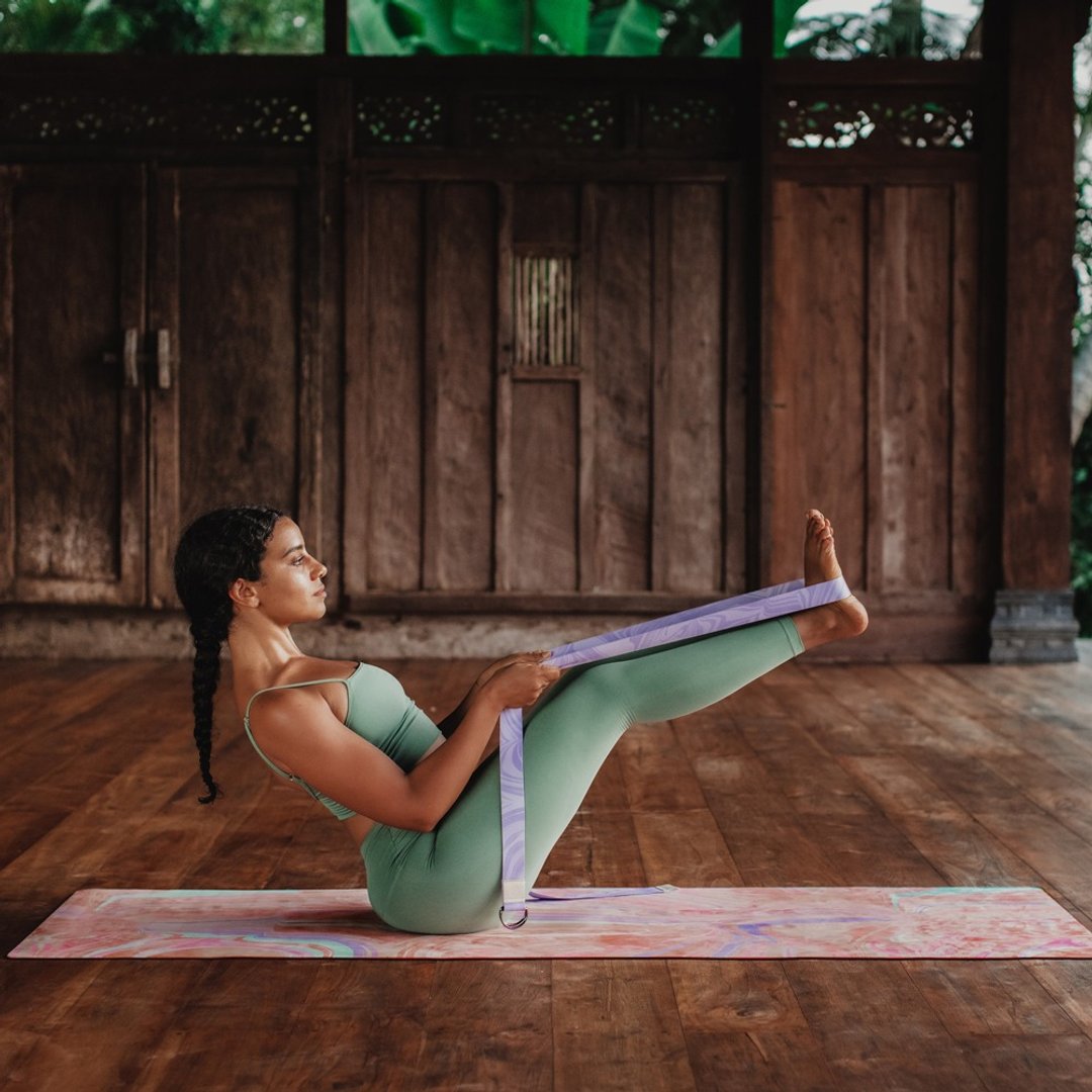 【Yoga Design Lab】Yoga Straps 生态印花瑜珈绳 - Lavender - 运动配件 - 其他材质 紫色