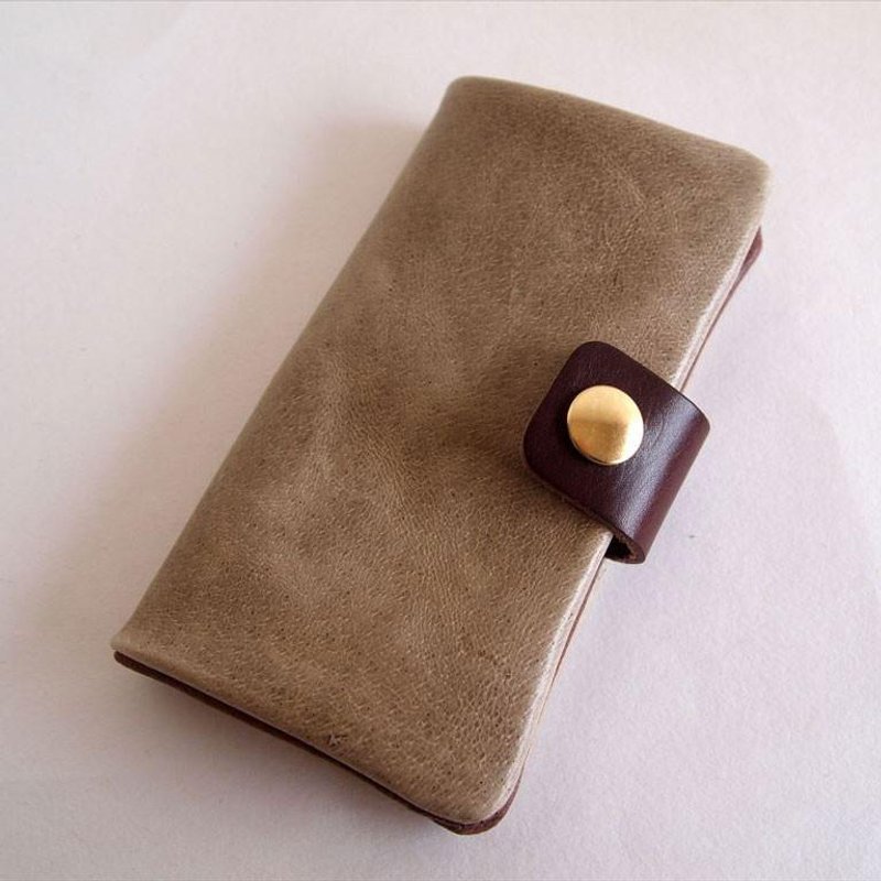 Gray * Smartphone notebook type [order made] Multi-model compatible * Nibrick leather * 7 colors (iphone7, xperia, galaxy) - 手机壳/手机套 - 真皮 粉红色