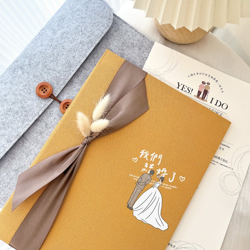 永生花结婚书约套组│户政事务所可用│金色暖阳│结婚书约 - 婚礼誓言书 - 其他材质 