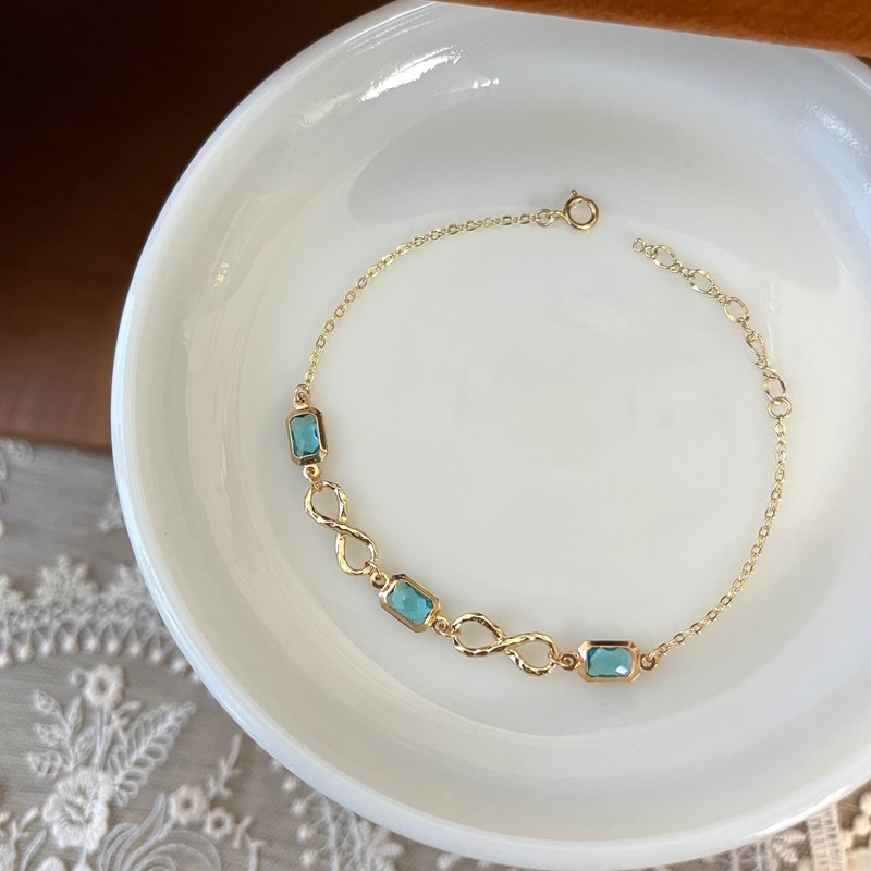 14K包金 无限海蓝手链 手环 项链 - 手链/手环 - 其他材质 蓝色