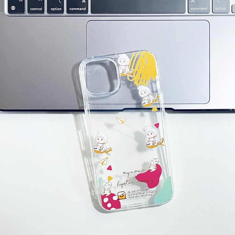 Hipster Creamy 猫猫 - 透明软胶手机壳 - 手机壳/手机套 - 塑料 黄色