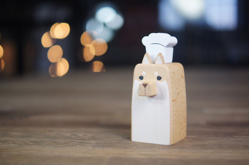 忠实调味罐-柴犬 - 调味罐/酱料瓶 - 木头 咖啡色