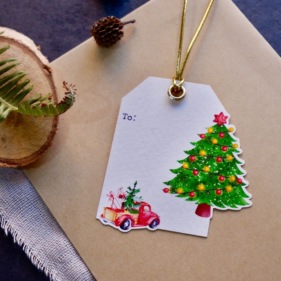 【圣诞树】礼物标签 Christmas tree - 书签 - 纸 绿色