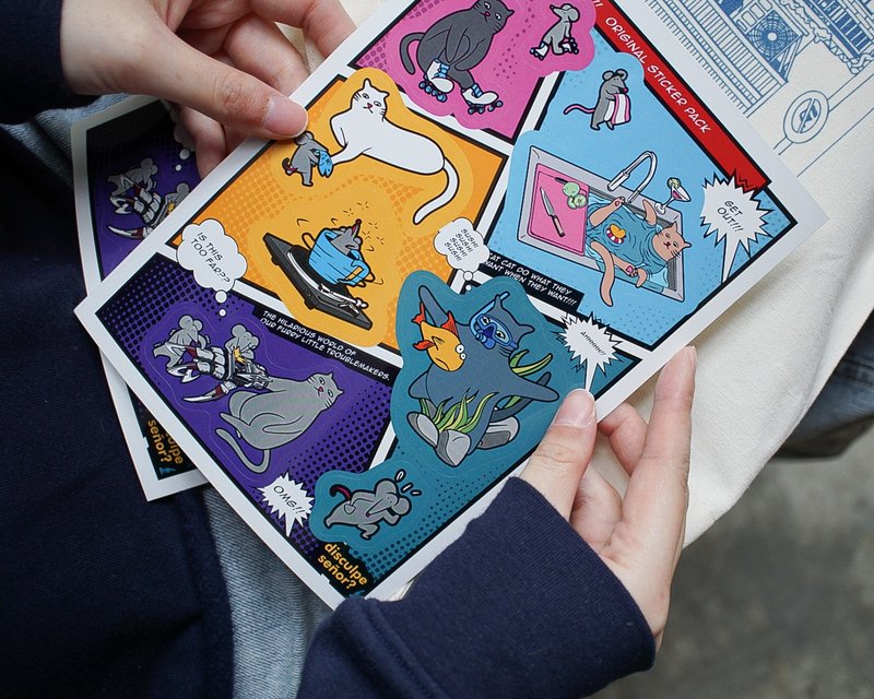 Orlane Made 美式漫画防水贴纸 - 贴纸 - 纸 多色