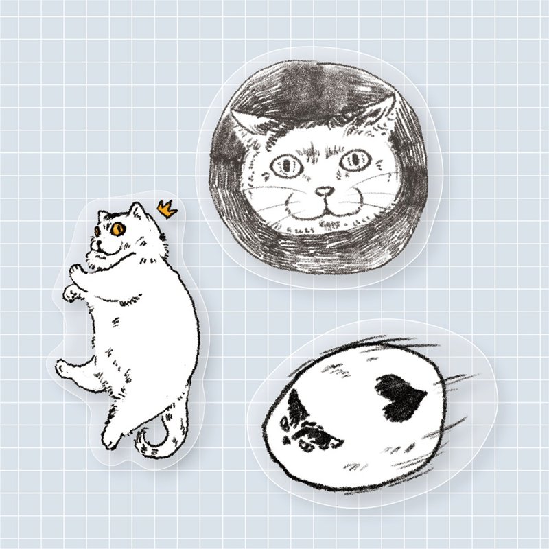 【MiKaLa】丑萌猫 - 压克力夹子 - 其他 - 压克力 白色