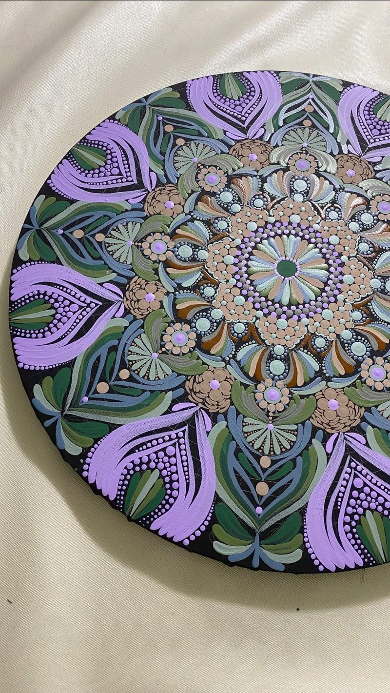 森语花祭 手绘曼陀罗 能量艺术 五行 定制 疗愈开运 居家布置挂画 - 海报/装饰画/版画 - 棉．麻 