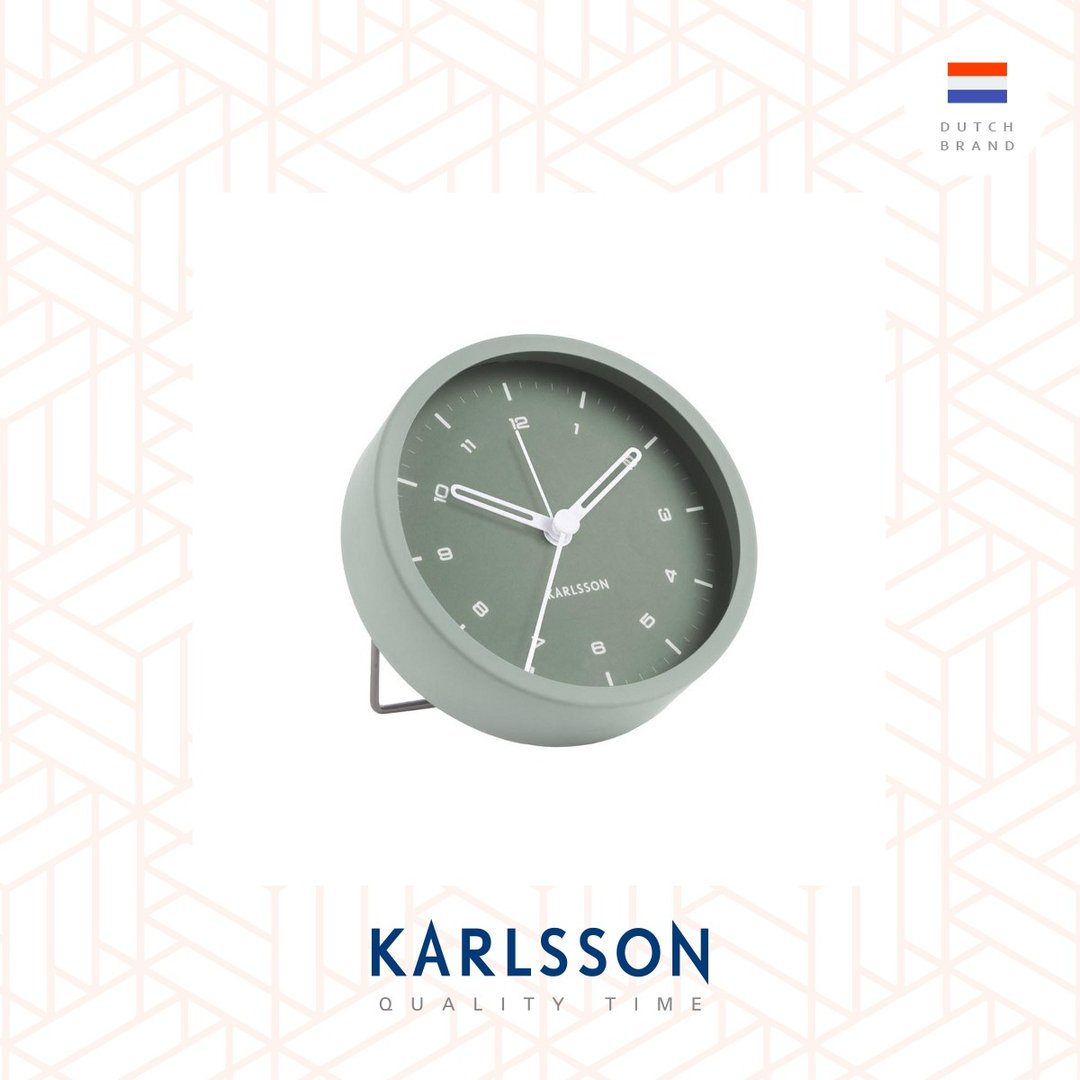 荷兰Karlsson, Alarm clock Tinge steel green,Armando Breeveld - 时钟/闹钟 - 其他金属 绿色