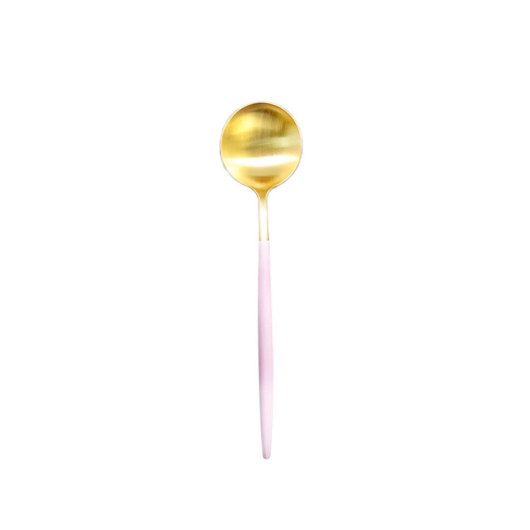 葡萄牙 Cutipol GOA 粉红金雾面不锈钢 18CM 点心匙 - 餐刀/叉/匙组合 - 不锈钢 粉红色