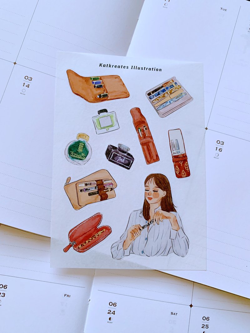 喷泉女孩 2 张贴纸 - 贴纸 - 其他材质 