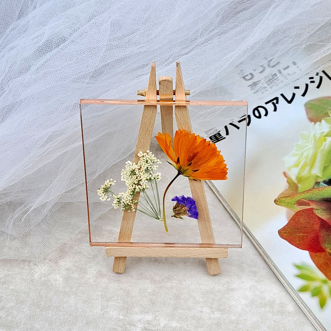 押花画 干花摆设 真花 家居装饰 礼物 生日礼物 FM-011 - 干燥花/捧花 - 植物．花 橘色