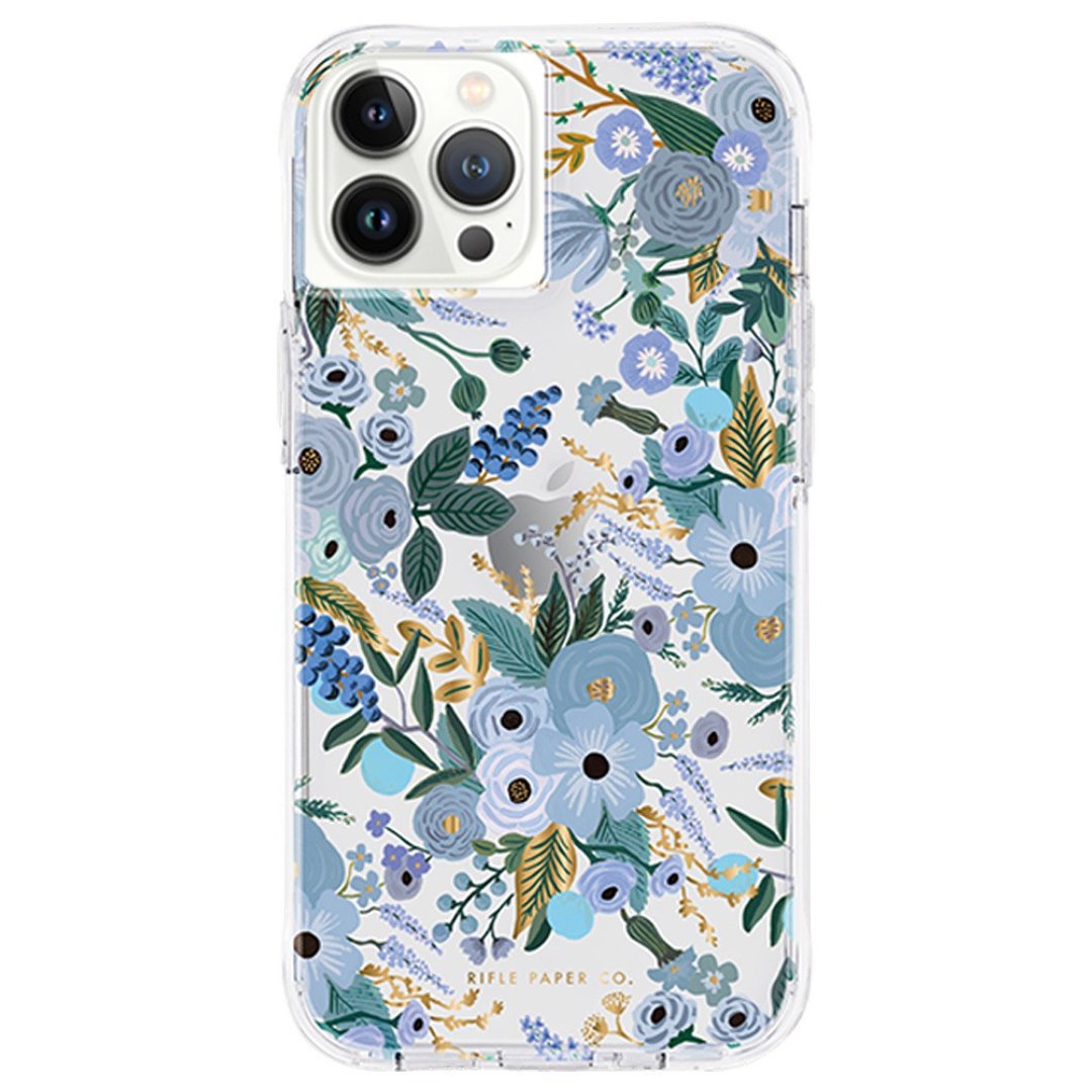 Rifle Paper Co.联名款 iPhone 14系列防摔抗菌保护壳-花园派对蓝 - 数码小物 - 其他材质 
