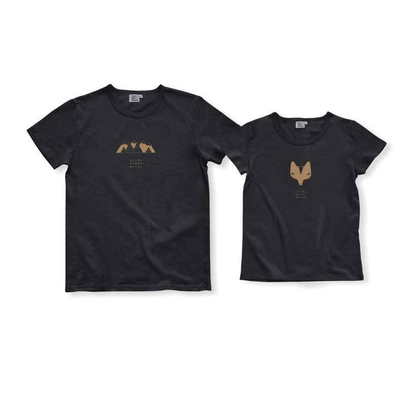 skov  山狐 原创T恤 情侣装 纯棉休闲清新文艺 - 女装 T 恤 - 棉．麻 黑色