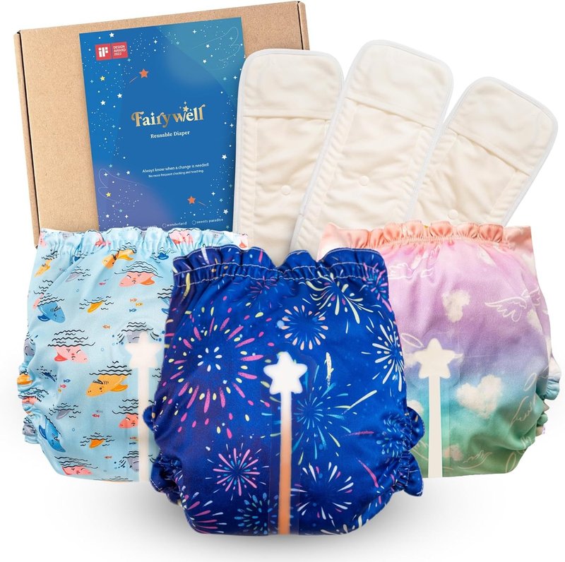 Fairywell 仙女棒显湿布尿布2.0版 三入组 含尿垫 - 其他 - 环保材料 透明