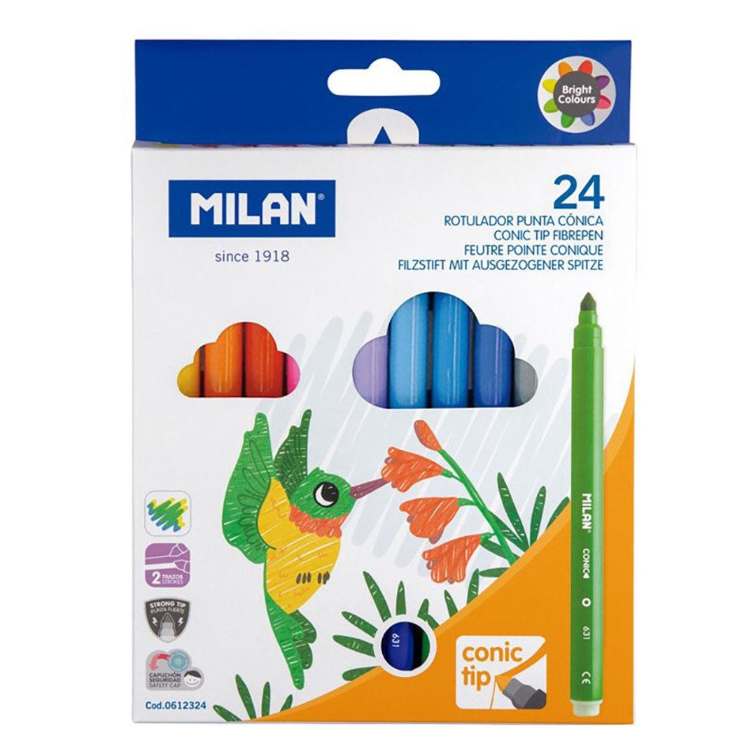 MILAN 儿童可水洗彩色笔_细笔杆24色 - 其他书写用品 - 塑料 多色